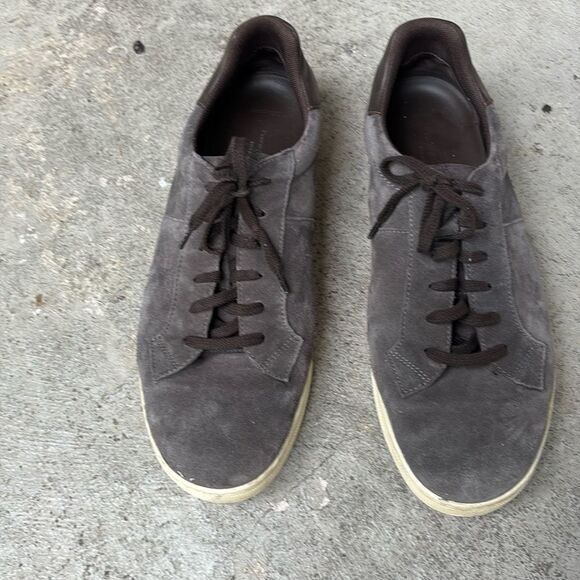 Ermenegildo Zegna Gray suede sneakers - Picture 1 of 8